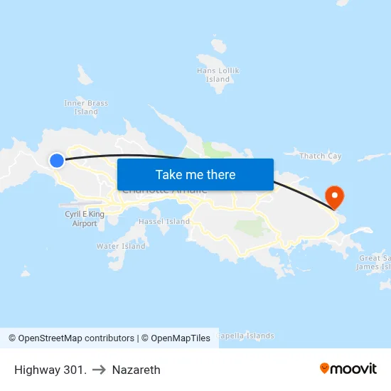 Highway 301. to Nazareth map