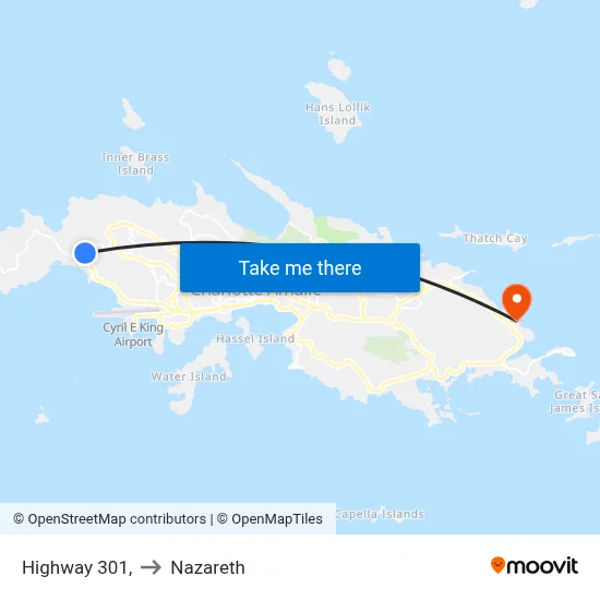 Highway 301, to Nazareth map
