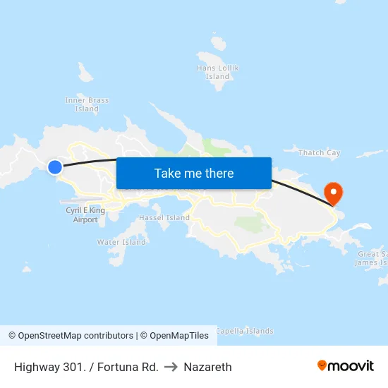 Highway 301. / Fortuna Rd. to Nazareth map