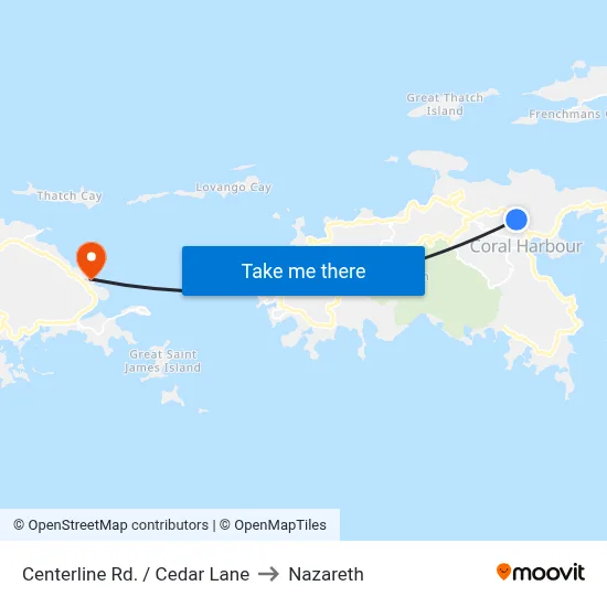 Centerline Rd. / Cedar Lane to Nazareth map