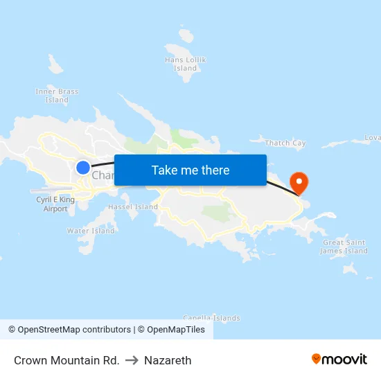 Crown Mountain Rd. to Nazareth map