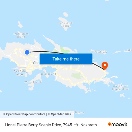 Lionel Pierre Berry Scenic Drive, 7945 to Nazareth map