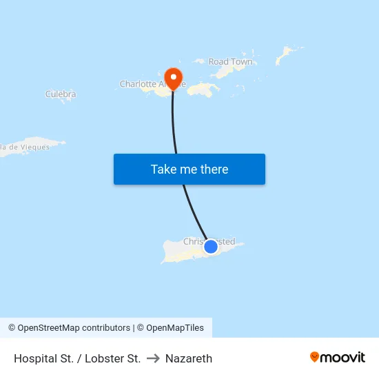 Hospital St. / Lobster St. to Nazareth map