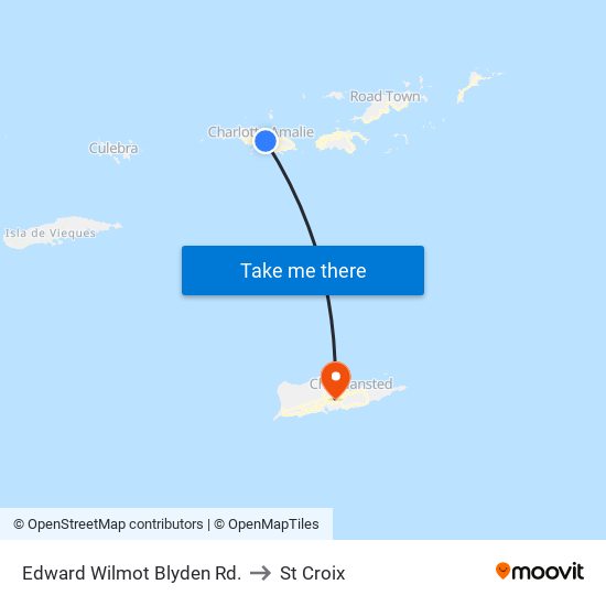 Edward Wilmot Blyden Rd. to St Croix map