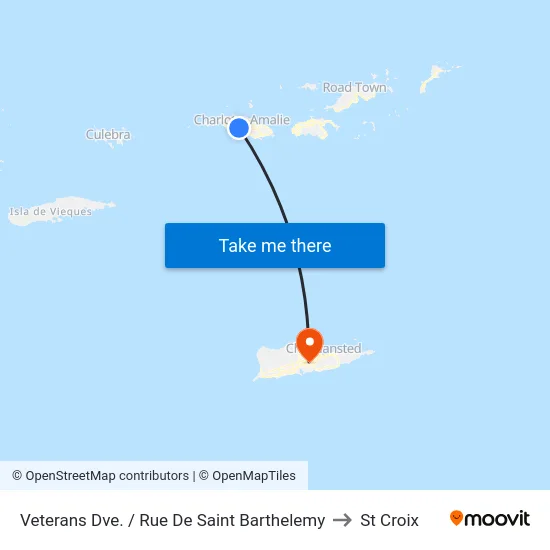 Veterans Dve. / Rue De Saint Barthelemy to St Croix map