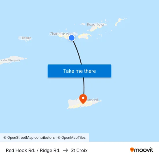 Red Hook Rd. / Ridge Rd. to St Croix map