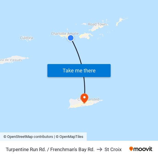 Turpentine Run Rd. / Frenchman's Bay Rd. to St Croix map