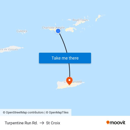 Turpentine Run Rd. to St Croix map