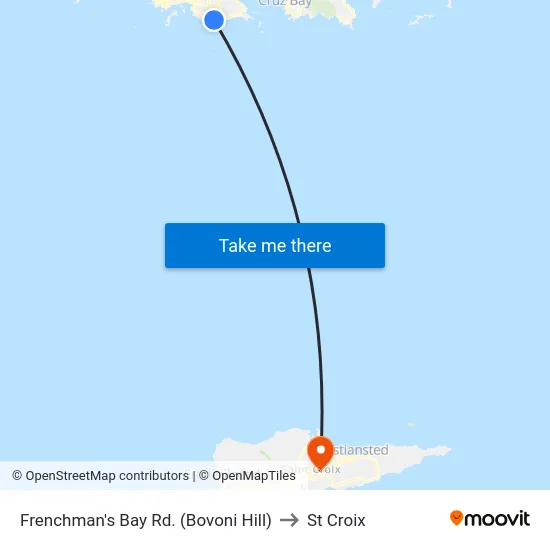 Frenchman's Bay Rd. (Bovoni Hill) to St Croix map