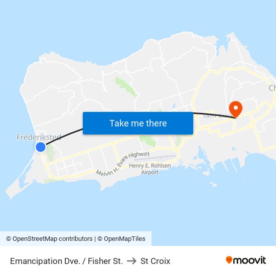 Emancipation Dve. / Fisher St. to St Croix map