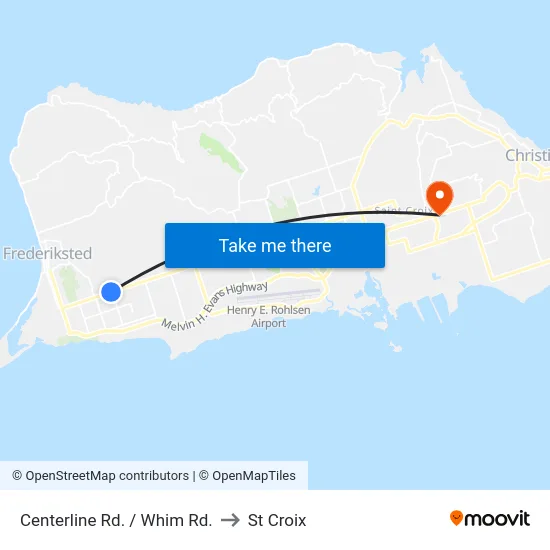 Centerline Rd. / Whim Rd. to St Croix map