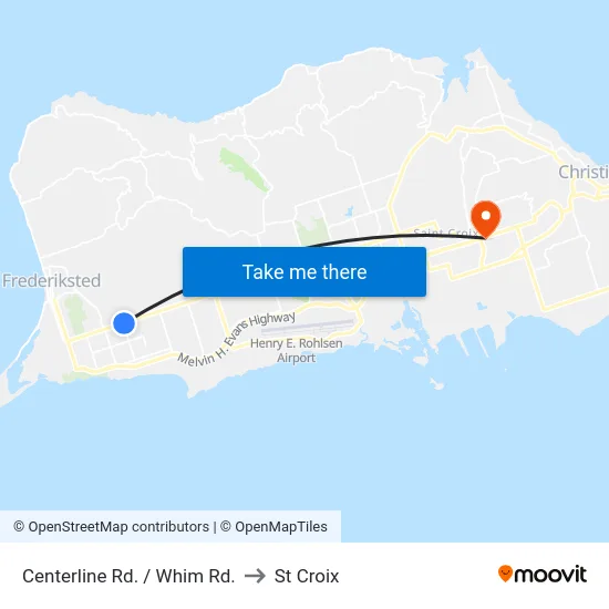 Centerline Rd. / Whim Rd. to St Croix map