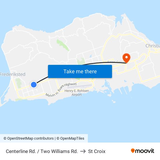 Centerline Rd. / Two Williams Rd. to St Croix map