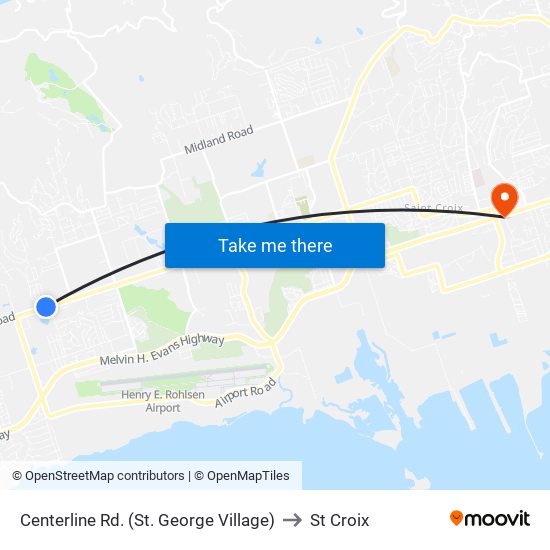 Centerline Rd. (St. George Village) to St Croix map