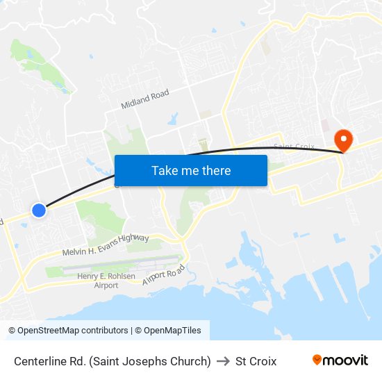 Centerline Rd. (Saint Josephs Church) to St Croix map