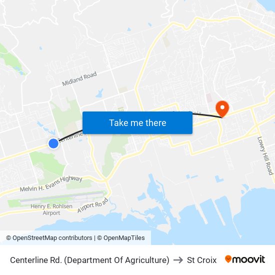 Centerline Rd.  (Department Of Agriculture) to St Croix map