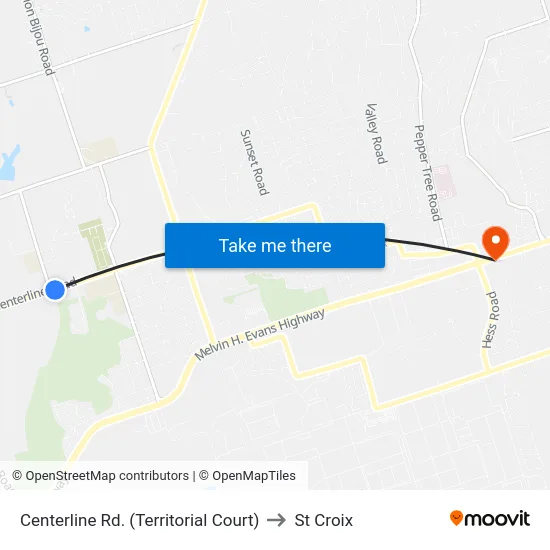 Centerline Rd. (Territorial Court) to St Croix map