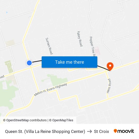 Queen St. (Villa La Reine Shopping Center) to St Croix map