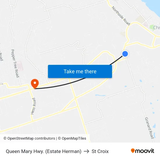 Queen Mary Hwy. (Estate Herman) to St Croix map