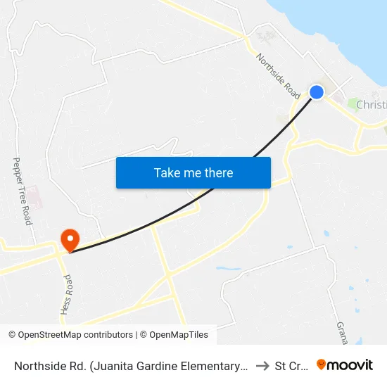 Northside Rd. (Juanita Gardine Elementary School) to St Croix map