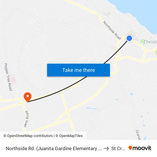 Northside Rd. (Juanita Gardine Elementary School) to St Croix map