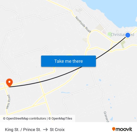King St. / Prince St. to St Croix map