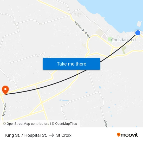 King St. / Hospital St. to St Croix map