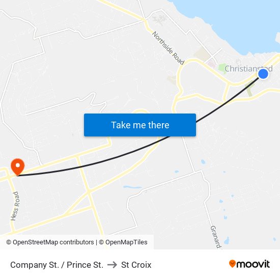 Company St. / Prince St. to St Croix map