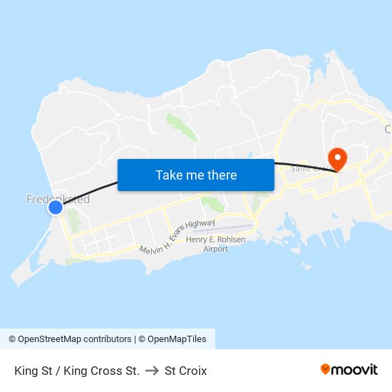 King St / King Cross St. to St Croix map