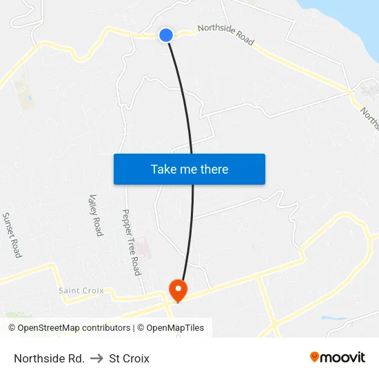 Northside Rd. to St Croix map
