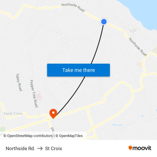 Northside Rd. to St Croix map