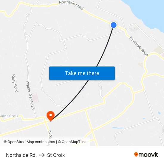 Northside Rd. to St Croix map