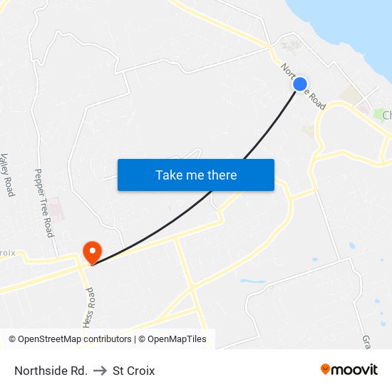 Northside Rd. to St Croix map