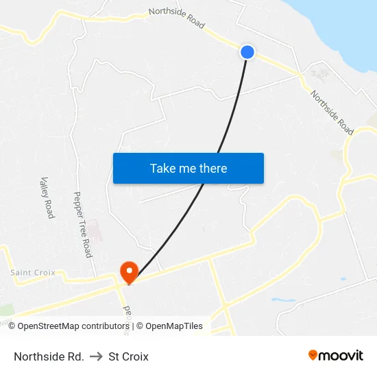 Northside Rd. to St Croix map