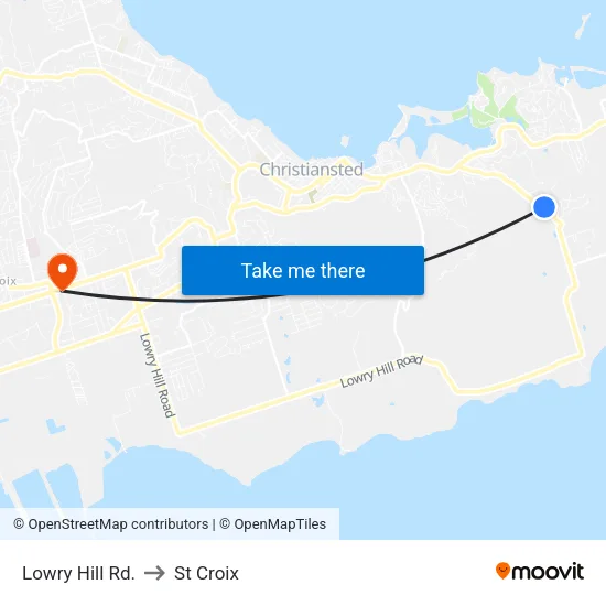 Lowry Hill Rd. to St Croix map
