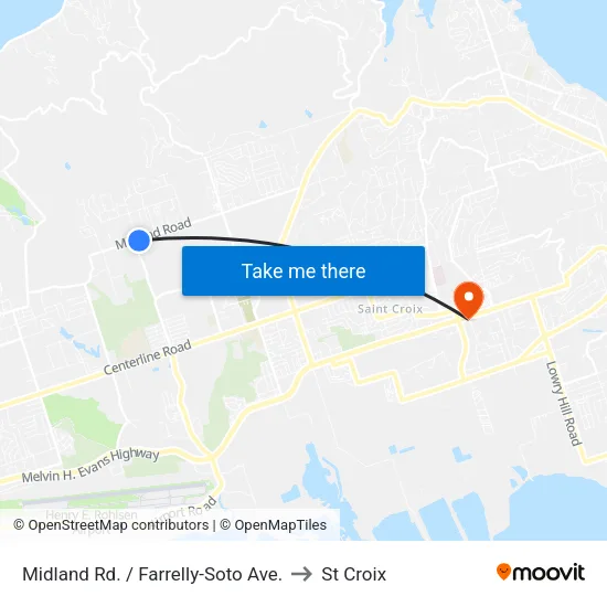 Midland Rd. / Farrelly-Soto Ave. to St Croix map
