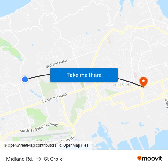 Midland Rd. to St Croix map