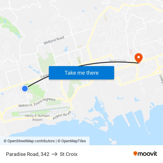 Paradise Road, 342 to St Croix map