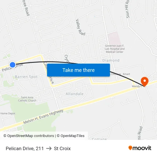 Pelican Drive, 211 to St Croix map