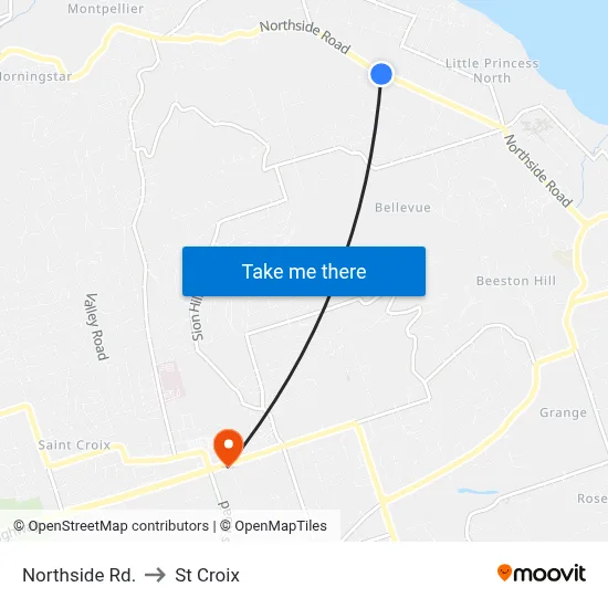 Northside Rd. to St Croix map