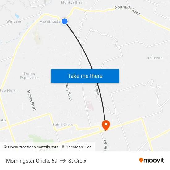 Morningstar Circle, 59 to St Croix map