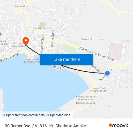 30 Rumer Dve. / VI 316 to Charlotte Amalie map