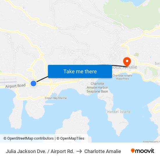 Julia Jackson Dve. /  Airport Rd. to Charlotte Amalie map