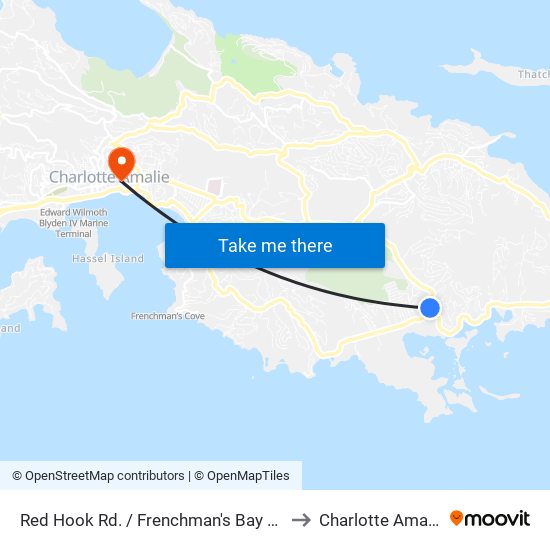 Red Hook Rd. / Frenchman's Bay Rd. to Charlotte Amalie map