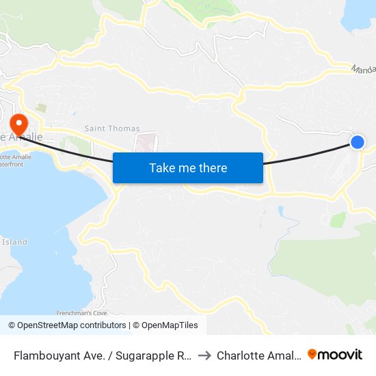 Flambouyant Ave. / Sugarapple Rd. to Charlotte Amalie map