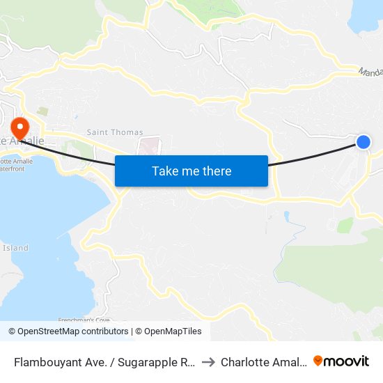 Flambouyant Ave. / Sugarapple Rd. to Charlotte Amalie map