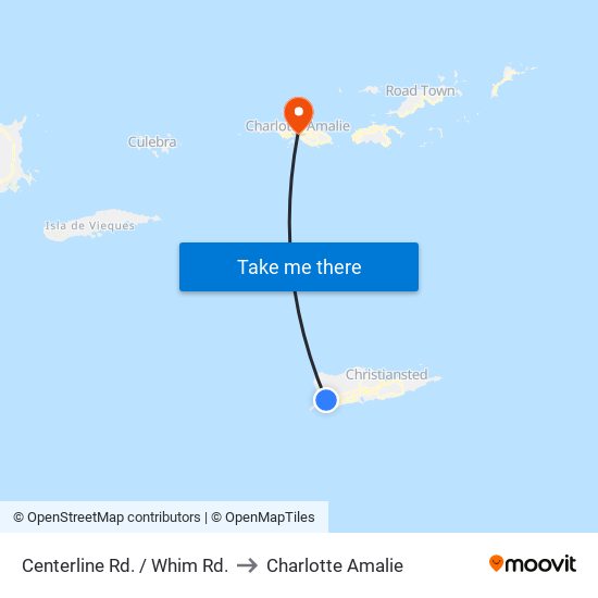 Centerline Rd. / Whim Rd. to Charlotte Amalie map