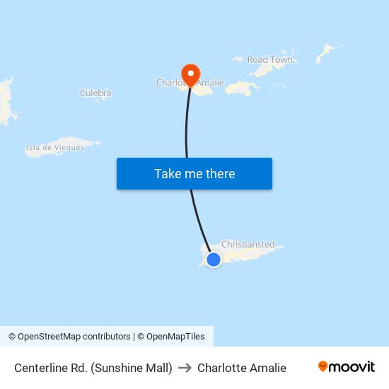 Centerline Rd. (Sunshine Mall) to Charlotte Amalie map