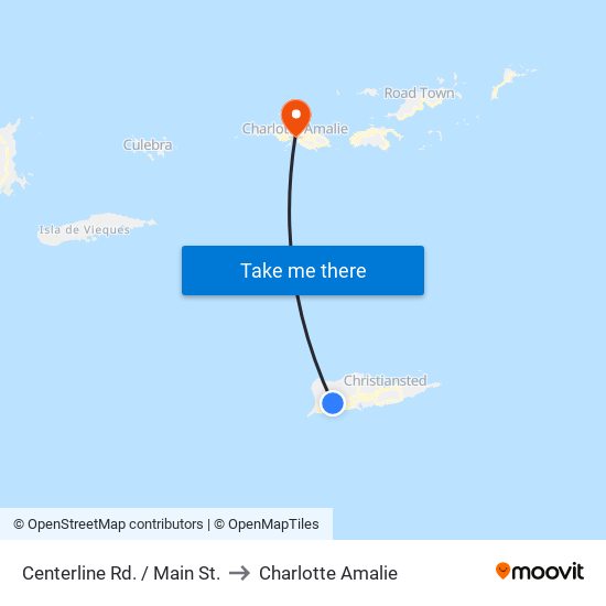 Centerline Rd. / Main St. to Charlotte Amalie map