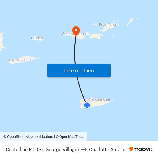 Centerline Rd. (St. George Village) to Charlotte Amalie map